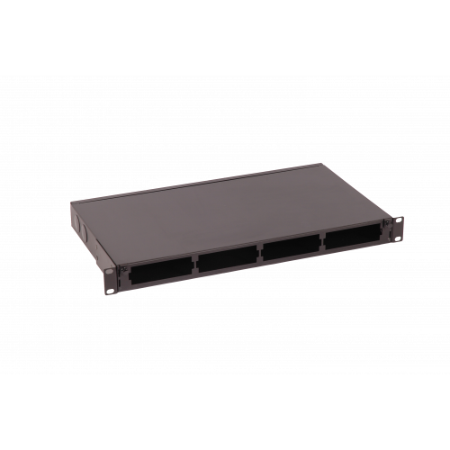 Бокс 19" на 4 кассеты MPO, 1U, черный